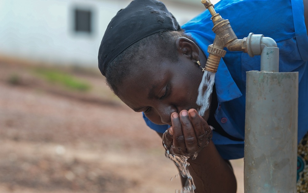 Girl drinking water